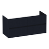 BRAUER Adore Wavy meuble de salle de bains sous lavabo 120 4 tiroirs softclose - sans poignée - 2 découpes pour siphon - noir mat SW1198598