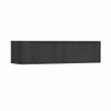 H&R Badmeubelen Juice Wastafelonderkast - 160x45x40cm - linkerhoek afgerond - 2 lades - geïntegreerde greep - basalt SW1260379