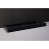 Forzalaqua Palermo lavabo - 100.5x51.5x9cm - 2 trous de robinet - granit adouci (noir) SW230807