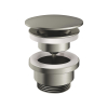 Hotbath Mate Always open plug - met schroef rond - geborsteld nikkel (RVS) SW12932