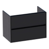 Saniclass Nexxt wastafelonderkast 80x46x55cm 2 softclose greeploze lades met 1 sifonuitsparing MFC Black Wood SW72237 Saniclass Nexxt wastafelonderkast 80x46x55cm 2 softclose greeploze lades met 1 sifonuitsparing MFC Black Wood SW72237