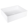 Differnz Solid Vasque à poser 48.5x38x14cm Solid Surface Rectangulaire Blanc mat SW705535