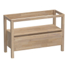 Saniclass Natural Wood onderkast 119x45.5x81cm 1 lade staand met 1 sifonuitsparing massief eiken grey oak SW3032 Saniclass Natural Wood onderkast 119x45.5x81cm 1 lade staand met 1 sifonuitsparing massief eiken grey oak SW3032
