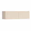 H&R Badmeubelen Juice Wastafelonderkast - 160x45x40cm - linkerhoek afgerond - 2 lades - geïntegreerde greep - Merino SW1490679
