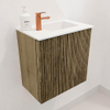 Mondiaz JOYA 40cm toiletmeubel - kleur Dusk - Wastafel FAYE positie Rechts 1 kraangat kleur Talc. SW1421570