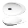 Clou First lave-mains - 36x21.8x8cm - ovale - aluite - sans trou robinet - blanc mat SW9275