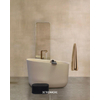 Detremmerie No limit baignoire autoportante - 133.8x73.8cm - solid surface - ovale - sable mat (beige) SW1150439