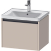Duravit Ketho.2 Wastafelonderbouwkast - met 1 lade - 58.4x45.5x44cm - met greep antraciet - taupe supermat SW773134
