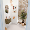 Mondiaz JOYA-DLUX Meuble de salle de bains - 50cm - couleur Dusk - Vasque FAYE position Droite 1 trou de robinet couleur Ostra. SW1423361
