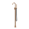 IVY Concord Mitigeur de baignoire autoportant - bec pivotant - 150cm - Flexible de douche - Douchette bâton - RVS316 - cuivre brossé mat PVD SW1031207