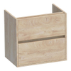 BRAUER Adore meuble sous-lavabo peu profond - 60x39x55cm - 2 tiroirs à fermeture en douceur - sans poignée - 1 découpe pour siphon - Forest Wheat SW1198437