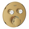 Grohe SmartControl Mitigeur thermostatique encastré - 3 boutons - rond - brushed cool sunrise SW354643