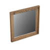 Forzalaqua Reno 2.0 miroir 40x40cm carré sans éclairage avec cadre chêne massif Castle Brown SW492623