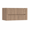 H&R Badmeubelen Juice Meuble sous lavabo - 100x45x50cm - angle droit arrondi - 2 tiroirs - poignée intégrée - charleston SW1489233