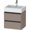 Duravit Ketho.2 Wastafelonderbouwkast - met 2 laden - 58.4x46x54.9cm - met grepen antraciet - basalt mat SW772709