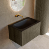 Mondiaz KURVE Badkamermeubelset - 70x46x40cm - 1 lade - wastafel solid surface - midden - zonder kraangat - Shadow SW1414177