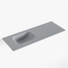 Mondiaz LEX Lavabo - 80x30x0.9cm - vasque à gauche - sans trous de robinet - pour meuble de WC - Solid surface - Plata SW1025988