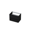 INK Wastafelonderkast - 70x45x52cm - 2 lades - greeploos - MDF lak - Zwart mat SW207382