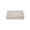 Saniclass Travertine Fontein - 40x22x10cm - rechthoek - kraangat rechts - Travertine SW1244452