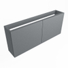 Mondiaz FOWY Meuble sous lave-mains - 120x22x50cm - 2 portes - push to open - softclose - Plata SW1016964