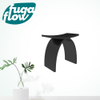 Fugaflow Caria Tabouret salle de bain - 42.5x23x42cm - solid surface - noir mat SW1204557