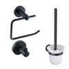 Fortifura Calvi Ensemble WC 3 pièces noir mat SW809432