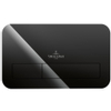Villeroy & Boch Viconnect 2 knops bedieningsplaat - glas - Glass Black (glans zwart) GA39908