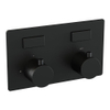 BRAUER Black Edition - 2 functies - inbouwthermostaat - met inbouwdeel - drukknoppen - in/afbouwdelen - zwart mat SW925409