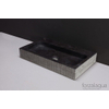 Forzalaqua Taranto lavabo - 50x30x8cm - 1 trou de robinet - pierre bleue flammé (anthracite) SW369869