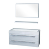 Differnz Force1000 set de meuble de salle de bain 100x49x48cm MDF 1 trou pour robinet avec miroir Blanc SW21875 Differnz Force1000 set de meuble de salle de bain 100x49x48cm MDF 1 trou pour robinet avec miroir Blanc SW21875