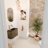Mondiaz JOYA 51.6cm toiletmeubel - ronding links kleur Dusk - Wastafel FAYE positie Rechts Zonder kraangat kleur Urban. SW1421672