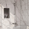Robinet de baignoire Brauer Brushed Edition - barre de douche - 2 fonctions - 2 boutons lisses - douchette à main 1 fonction - PVD - inox brossé SW1164637