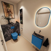 MONDIAZ TURE-DLUX Meuble de toilettes 40 cm Jeans. EDEN lavabo Lava position droite. Sans trou de robinet. SW1103840