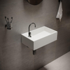Ideavit Solidcube fontein - 50x30x15cm - rechthoek - kraangat rechts - zonder waste - mat wit SW85924