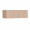 H&R Badmeubelen Juice Meuble sous lavabo - 120x45x40cm - angle gauche arrondi - 2 tiroirs - poignée intégrée - chêne Rockford SW1110105