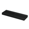 Ink United lavabo - 140x45x11cm - 2 vasques - 2 trous de robinet - noir mat SW207373