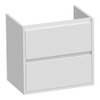 Saniclass New Future Small onderkast 59x39x55cm greeploos hangend met 2 softclose lades MDF hoogglans wit SW23877 Saniclass New Future Small onderkast 59x39x55cm greeploos hangend met 2 softclose lades MDF hoogglans wit SW23877