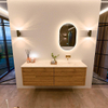 Mondiaz CIRO-DLUX Badkamermeubelset - 160x45x50cm - Solid surface wastafel Ostra - 1 wasbak Rechts - zonder kraangaten - 4 lades - Oak SW1530939