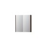 INK SPK2 Spiegelkast - 70x14x74cm - 2 deuren - dubbelzijdige Spiegel - schakelaar en stopcontact - MDF Fineer Chocolate SW439814