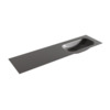 Mondiaz BIG small Darkgrey solid surface inbouw wastafel 170cm rechts SW426366 Mondiaz BIG small Darkgrey solid surface inbouw wastafel 170cm rechts SW426366
