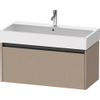 Duravit Ketho.2 Wastafelonderbouwkast - met 1 lade - 98.4x46x44cm - met greep antraciet - linnen mat SW773082