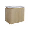 Thebalux Epoch Toiletmeubel - 51x35x41cm - ronde hoeken - 2 deuren - Corian wastafel - zonder kraangat - Blanc SW1436537