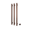 Hotbath &MORE Handdoekradiator - 57x115cm - vierkant - 3 stangen - verticaal - met schakelaar - PVD - geborsteld koper SW1245845