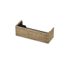 INK Wastafelonderkast - 120x45x37.6cm - 1 lade - push to open - met recht opdekfront - MFC - Naturel eiken SW439517