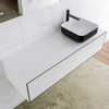 Mondiaz Lagom Meuble salle de bains 130x30.9x45cm Solid Surface Urban 2 tiroirs avec lavabo BINX vasque à poser Droite 1 trou de robinet SW409299