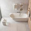 Ideavit Solidnova baignoire semi-autoportante - 180x80x56cm - Solid surface - Angle droit - Blanc mat SW857503