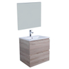 Adema Looks Badmeubelset 60x45.5x58cm met overloop met spiegel zonder verlichting hout-look SW405760 Adema Looks Badmeubelset 60x45.5x58cm met overloop met spiegel zonder verlichting hout-look SW405760
