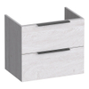 BRAUER Elevate meuble sous-lavabo peu profond 60 sans poignées rapportées 2 tiroirs softclose et 1 découpe pour siphon - Forest Seashell SW1200260