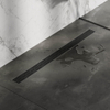 Brauer Douchegoot - 100x7.5cm - vloerflens - RVS - zwart SW771595