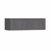 H&R Badmeubelen Juice Meuble sous lavabo - 140x45x40cm - coin droit arrondi - 2 tiroirs - poignée intégrée - Wenge SW1110283